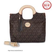 michael kors signature monogram groot bruin clutches Amsterdam Online do1ie638